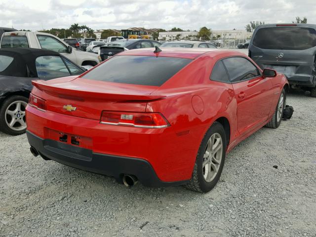 2G1FA1E39F9307139 - 2015 CHEVROLET CAMARO LS RED photo 4