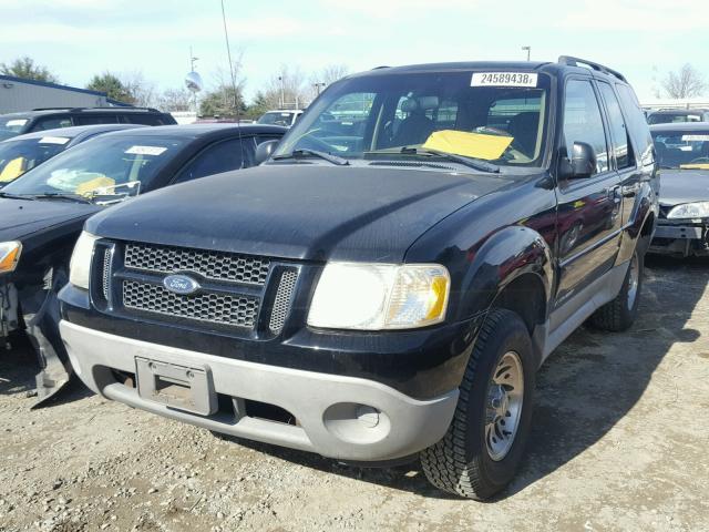 1FMYU60E21UA76914 - 2001 FORD EXPLORER S BLACK photo 2