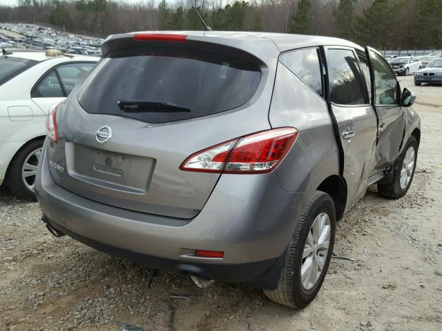 JN8AZ1MU6CW104494 - 2012 NISSAN MURANO S GRAY photo 4