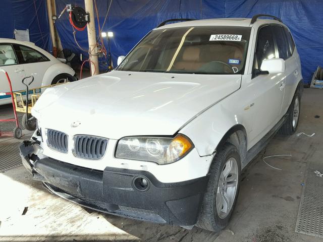 WBXPA93434WC31286 - 2004 BMW X3 3.0I WHITE photo 2