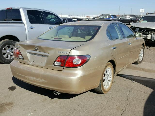 JTHBF30G130121029 - 2003 LEXUS ES 300 BEIGE photo 4