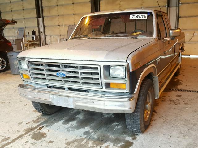 1FTHX2511GKA26200 - 1986 FORD F250 GRAY photo 2