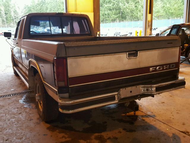 1FTHX2511GKA26200 - 1986 FORD F250 GRAY photo 3