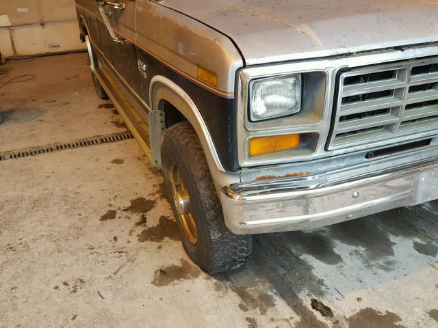 1FTHX2511GKA26200 - 1986 FORD F250 GRAY photo 9