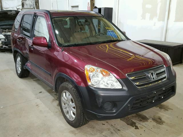 JHLRD78825C053242 - 2005 HONDA CR-V EX RED photo 1