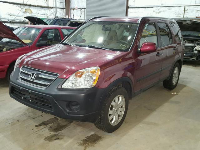 JHLRD78825C053242 - 2005 HONDA CR-V EX RED photo 2