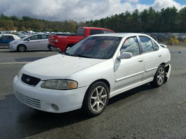 3N1BB51D1YL100756 - 2000 NISSAN SENTRA SE WHITE photo 2