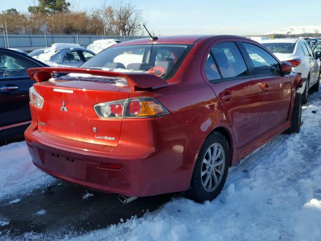 JA32U2FU8AU022579 - 2010 MITSUBISHI LANCER ES/ RED photo 4