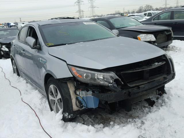 KNAGM4AD4E5069924 - 2014 KIA OPTIMA HYB GRAY photo 1