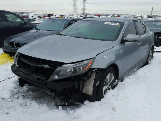 KNAGM4AD4E5069924 - 2014 KIA OPTIMA HYB GRAY photo 2