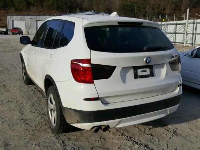 5UXWX5C53BL710603 - 2011 BMW X3 XDRIVE2 WHITE photo 3