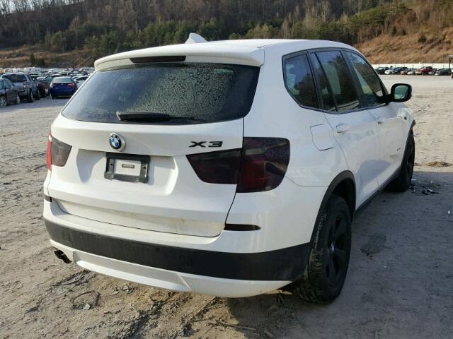 5UXWX5C53BL710603 - 2011 BMW X3 XDRIVE2 WHITE photo 4