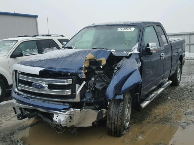 1FTEX1EM3DFC51391 - 2013 FORD F150 SUPER BLUE photo 2