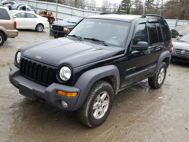 1J4GL48K72W164455 - 2002 JEEP LIBERTY SP BLACK photo 2