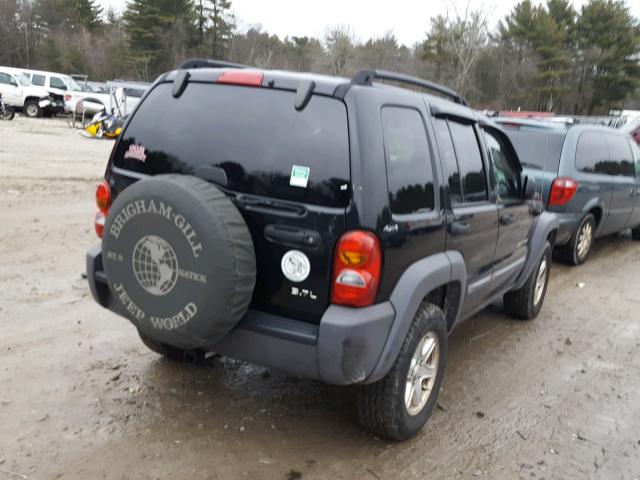 1J4GL48K72W164455 - 2002 JEEP LIBERTY SP BLACK photo 4