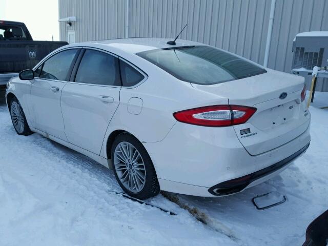 3FA6P0H97DR314362 - 2013 FORD FUSION SE WHITE photo 3