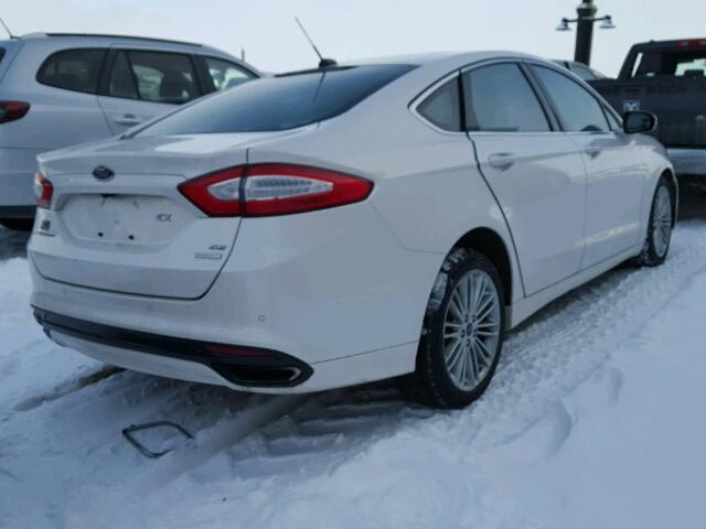 3FA6P0H97DR314362 - 2013 FORD FUSION SE WHITE photo 4