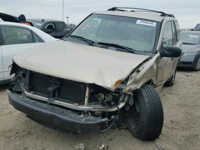 1GNDS13S442177229 - 2004 CHEVROLET TRAILBLAZE TAN photo 2