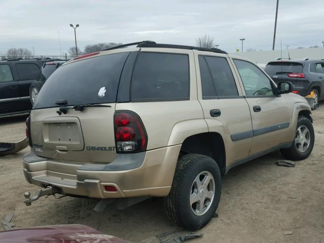 1GNDS13S442177229 - 2004 CHEVROLET TRAILBLAZE TAN photo 4