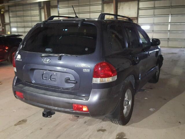 KM8SC13E26U112745 - 2006 HYUNDAI SANTA FE G GRAY photo 4