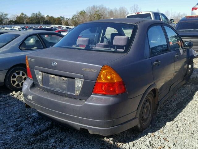 JS2RA41S935160290 - 2003 SUZUKI AERIO S PURPLE photo 4