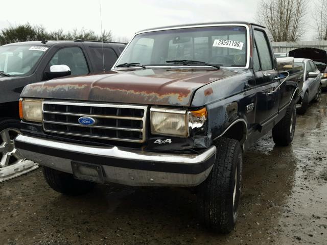 1FTEF26N1LNA96019 - 1990 FORD F250 BLACK photo 2