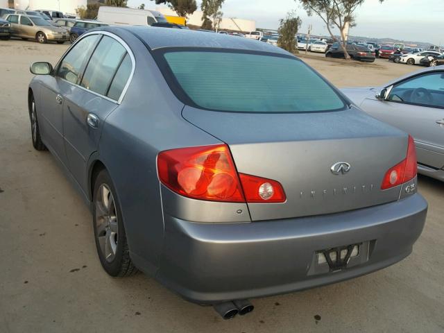 JNKCV51E85M203982 - 2005 INFINITI G35 GRAY photo 3