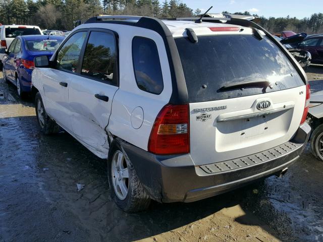 KNDJF724677414218 - 2007 KIA SPORTAGE L WHITE photo 3