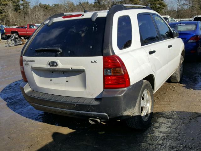 KNDJF724677414218 - 2007 KIA SPORTAGE L WHITE photo 4