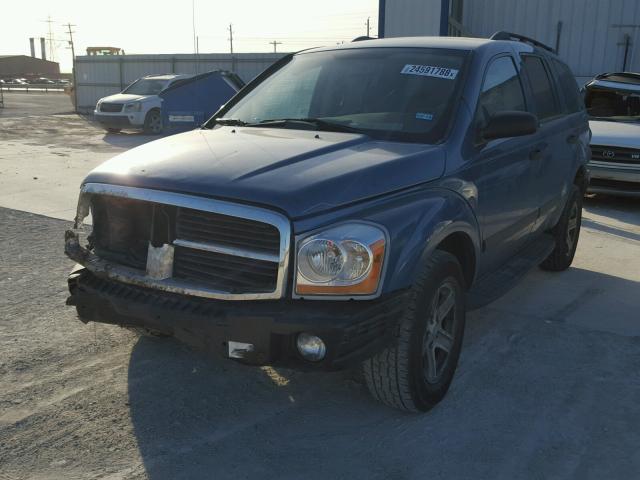 1D4HD48NX6F158966 - 2006 DODGE DURANGO SL BLUE photo 2