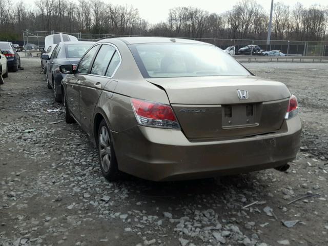 1HGCP26808A048641 - 2008 HONDA ACCORD EXL GOLD photo 3