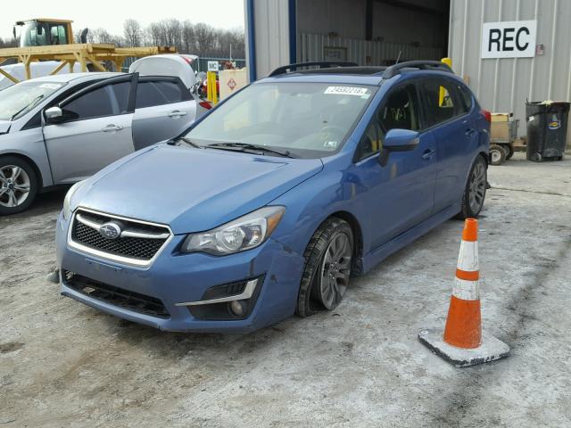 JF1GPAU61FH234503 - 2015 SUBARU IMPREZA SP BLUE photo 2