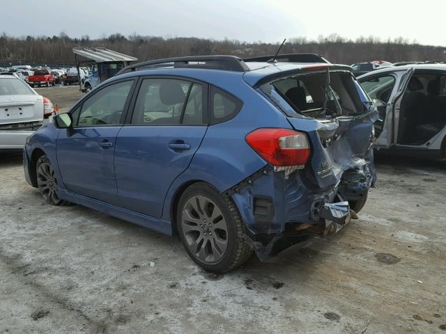 JF1GPAU61FH234503 - 2015 SUBARU IMPREZA SP BLUE photo 3