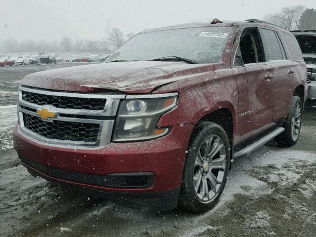 1GNSKAKC2GR233973 - 2016 CHEVROLET TAHOE K150 BURGUNDY photo 2