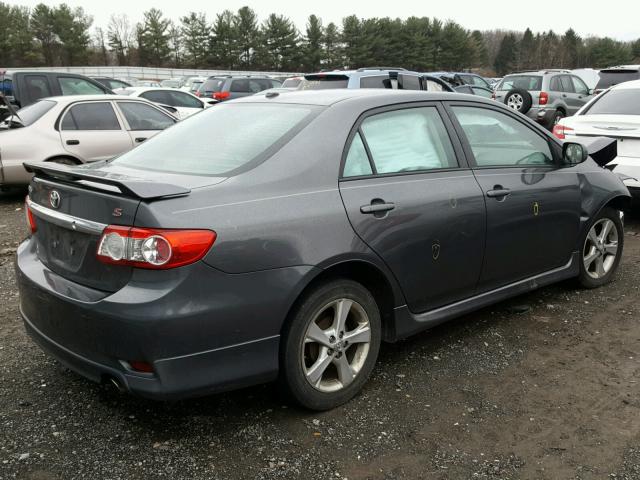 2T1BU4EE0BC599208 - 2011 TOYOTA COROLLA BA GRAY photo 4