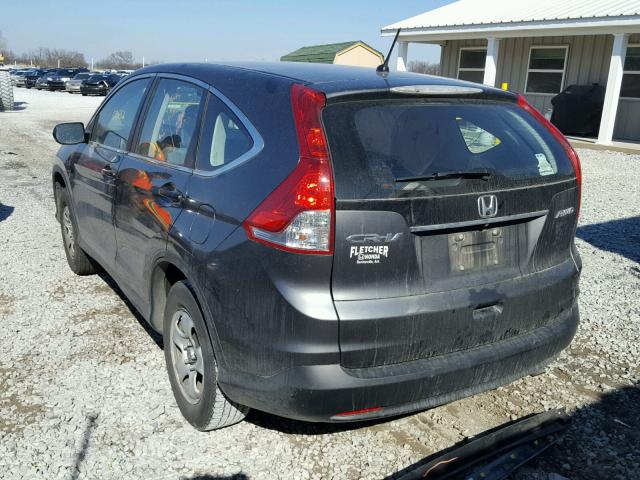 2HKRM4H31DH665841 - 2013 HONDA CR-V LX GRAY photo 3