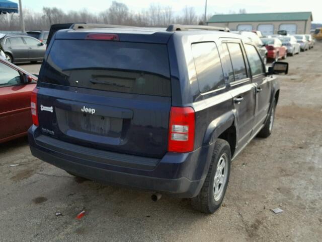 1C4NJPBB5FD361400 - 2015 JEEP PATRIOT SP BLUE photo 4