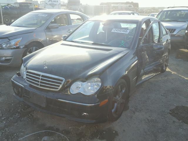 WDBRF52H87A927269 - 2007 MERCEDES-BENZ C 230 BLACK photo 2