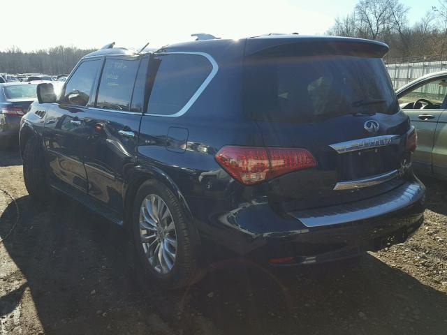 JN8AZ2NE2F9087371 - 2015 INFINITI QX80 BLUE photo 3