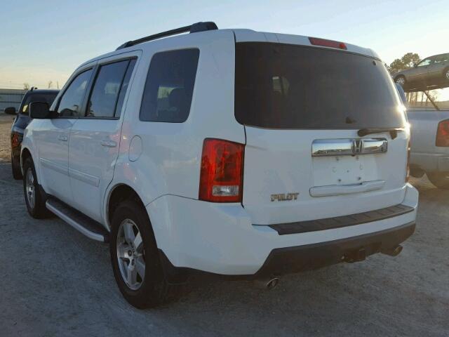 5FNYF3H51AB015080 - 2010 HONDA PILOT EXL WHITE photo 3