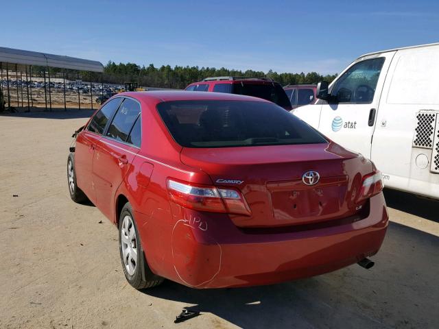 4T1BE46K19U353911 - 2009 TOYOTA CAMRY BASE RED photo 3