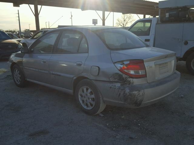 KNADC125146350910 - 2004 KIA RIO GRAY photo 3