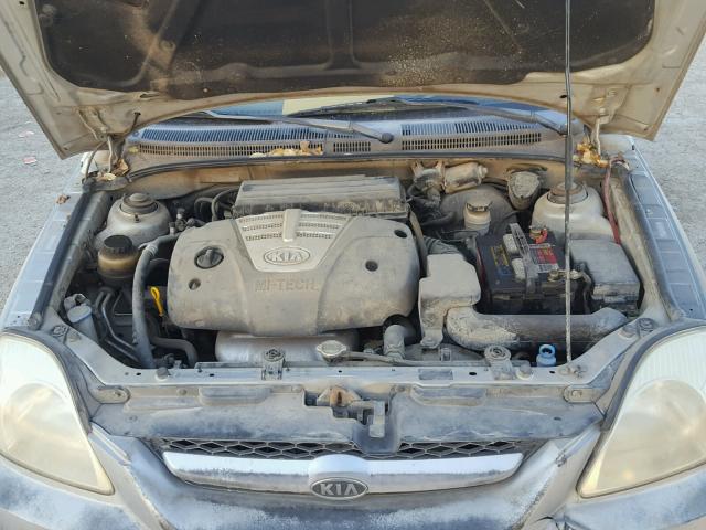 KNADC125146350910 - 2004 KIA RIO GRAY photo 7