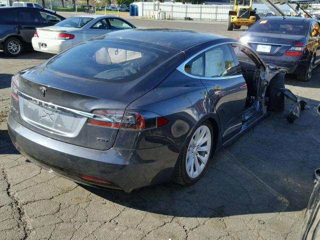 5YJSA1E20GF151387 - 2016 TESLA MODEL S GRAY photo 4