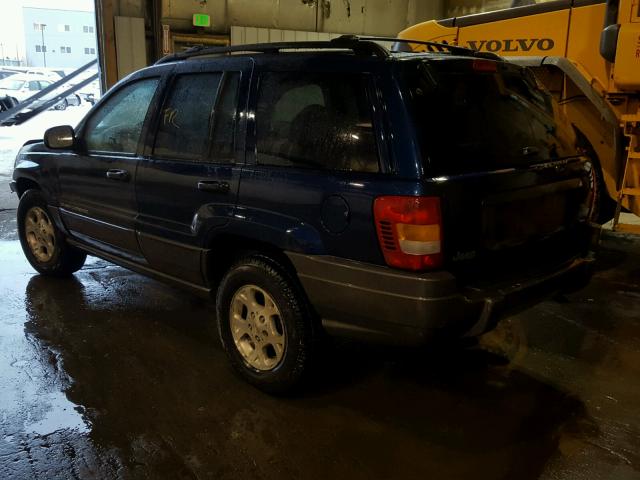 1J4GX48S01C563616 - 2001 JEEP GRAND CHER BLUE photo 3