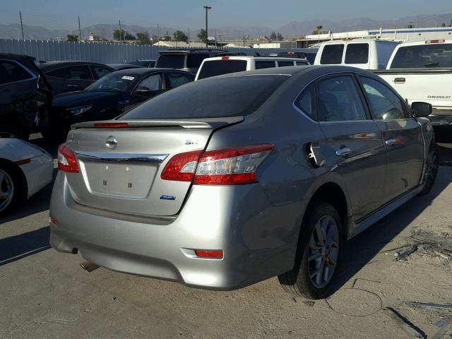 3N1AB7AP4EY331750 - 2014 NISSAN SENTRA S SILVER photo 4