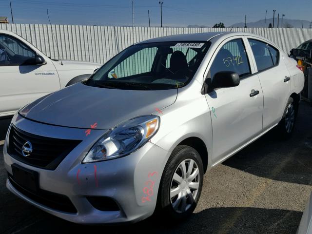 3N1CN7AP5DL889652 - 2013 NISSAN VERSA S SILVER photo 2