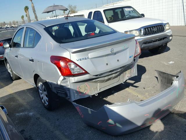 3N1CN7AP5DL889652 - 2013 NISSAN VERSA S SILVER photo 3