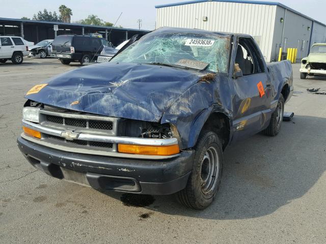 1GCCS145328143287 - 2002 CHEVROLET S TRUCK S1 BLUE photo 2