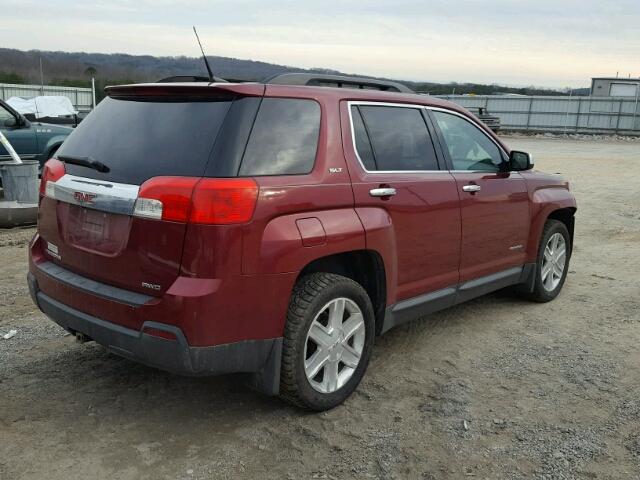 2CTFLVEC9B6357287 - 2011 GMC TERRAIN SL RED photo 4